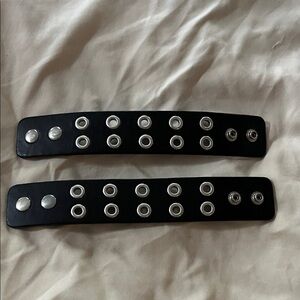 Stylish Black leather wristbands